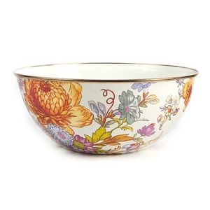 NEW- Flower Market Large Everyday Bowl - White